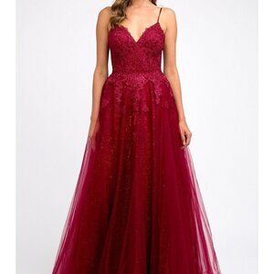 V-Neck Spaghetti Strap A-Line Dress JT234